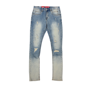 Heavy | Skinny Fit Jeans -Blue/Cream