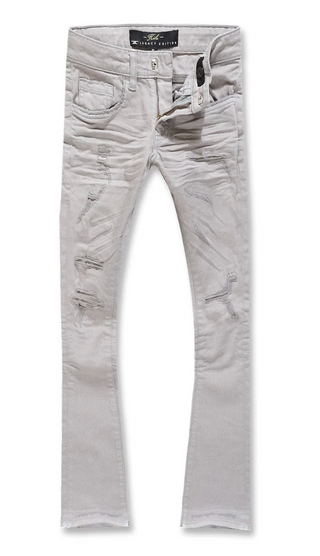 Jordan Craig | Kids Stacked Tribeca Twill Pants (Light Grey)