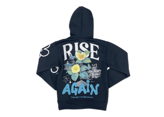 Undrtd | Puff Print "Rise Again" Kids Hoodie (Black)