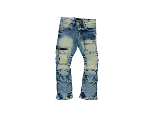 Focus | Kids Stacked Jeans (Cream)