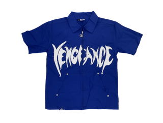 Vengeance | Zip Up Shirt Jacket (Blue)