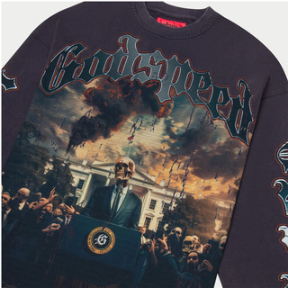 Godspeed | V.O.D 2024 Long Sleeve T-Shirt (Navy wash)