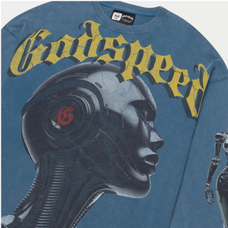 Godspeed | Alexa Long Sleeve Shirt (True Blue wash)