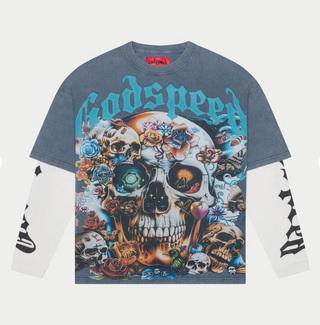 Godspeed | Eternal Dream Long Sleeve Layered T-Shirt (Navy Blue)