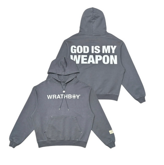 Wrath Boy |  “God Is” Charcoal Hoodie