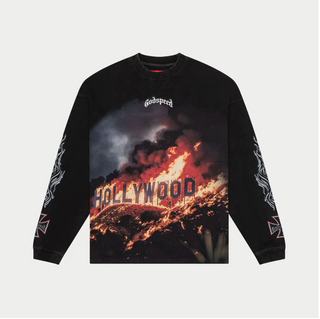 Godspeed | Hollywood Inferno Long Sleeve T-shirt (Black Wash)