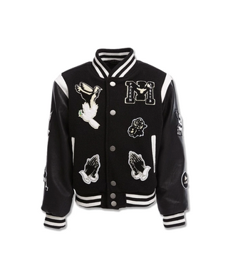 Jordan Craig | Kids Fallen Angels Varsity Jacket | 91647K (Black)