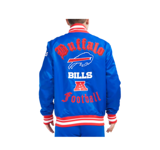 Pro Standard | NFL BUFFALO BILLS OLD ENGLISH MEN'S RIB SATIN JACKET | FBB6410350