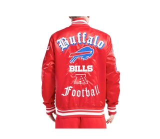 Pro Standard | NFL BUFFALO BILLS OLD ENGLISH MEN'S RIB SATIN JACKET | FBB6410350