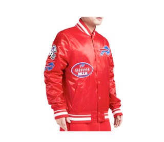 Pro Standard | NFL BUFFALO BILLS OLD ENGLISH MEN'S RIB SATIN JACKET | FBB6410350