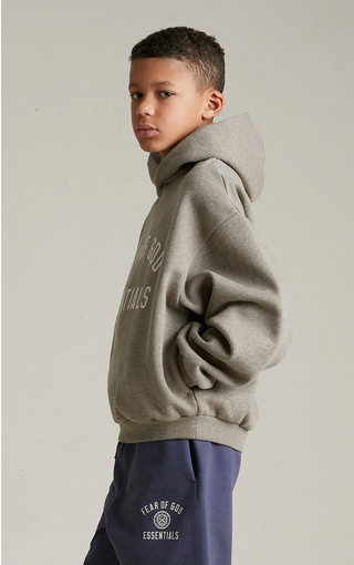 Essentials | Kids Heather Grey Fleece Hoodie