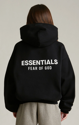 Essentials | Kids Black Fleece Hoodie