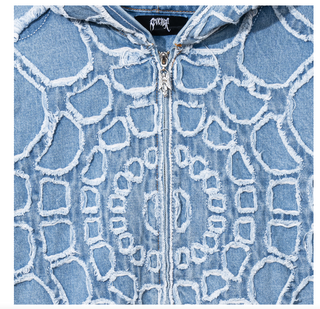 Revenge | SPIDER WEB DENIM JACKET INDIGO (Blue)
