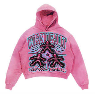 WKNDRIOT | UP THE SCORE HOODIE (PINK)