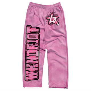 WKNDRIOT | UP THE SCORE SWEATPANTS (PINK)