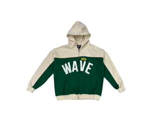 Mr.Wave | Distressed Wave (Green) Hoodie