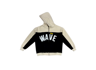 Mr.Wave | Distressed Wave (Black) Hoodie