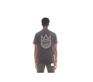 Cult Of individuality | SHIMUCHAN LOGO SHORT SLEEVE CREW NECK T SHIRT IN VINTAGE BLACK| 624BC-K20A-S