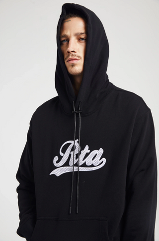 RTA DION HOODIE | BLACK COLLEGIATE SCRIPT | MU24k628