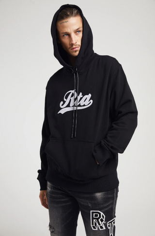 RTA DION HOODIE | BLACK COLLEGIATE SCRIPT | MU24k628