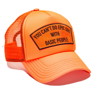 Cult Of Individuality | "CANT DO EPIC SHIT" MESH BACK TRUCKER HAT IN CORAL