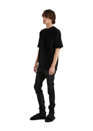 RTA | RICO MOCK NECK SHORT SLEEVE TEE | BLACK COLLAR LOGO