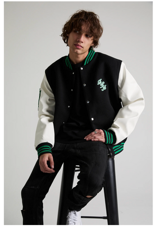 RTA | MARTY JACKET | BLACK WHITE SCRIPT LOGO