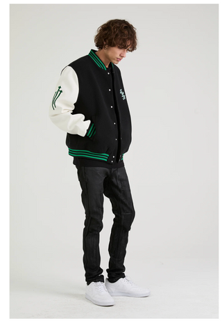 RTA | MARTY JACKET | BLACK WHITE SCRIPT LOGO