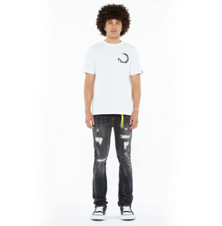 Cult Of individuality | Short Sleeve Crew Neck Tee "Gradient Logo" in White