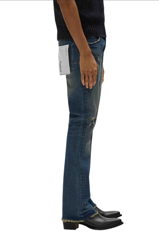 Purple Brand | Purple Brand P004-ALDF Alloy Distressed Flare Indigo