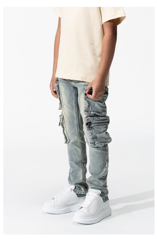 Serenede Kids | "Genesys" Stacked Cargo Jeans