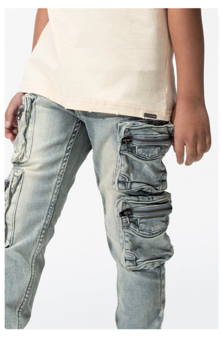 Serenede Kids | "Genesys" Stacked Cargo Jeans