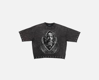 Roku Studio | FALLEN ANGEL ENZYME WASHED STUDDED CROPPED TEE