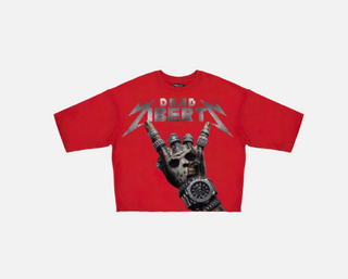 Roku Studio | DEAD LIBERTY RHINESTONES CROPPED TEE (Red)