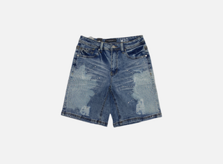 Hudson | Studded Burst Shorts (Med Blue)