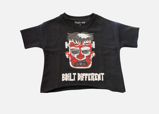 Focus Kids | 'Face' Cropped T-Shirt (Black)