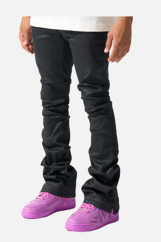 Serenede | "Caviar" Wax Stacked Jeans