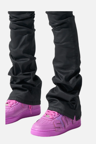 Serenede | "Caviar" Wax Stacked Jeans