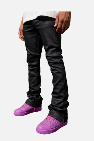 Serenede | "Caviar" Wax Stacked Jeans