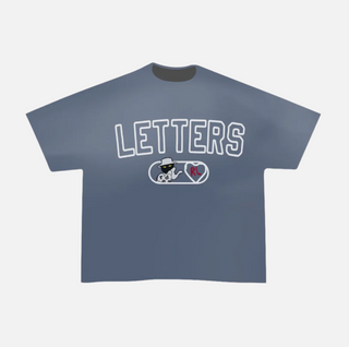 Red Letters | Fred Letters Tee - Washed Denim