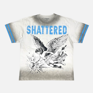Shattered Hearts | STUDED ANGEL TEE WHITE BLUE