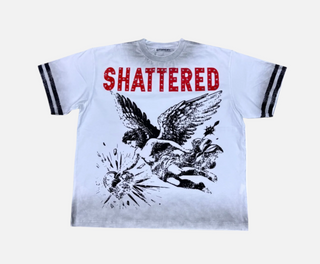 Shattered Hearts | STUDED ANGEL TEE WHITE RED