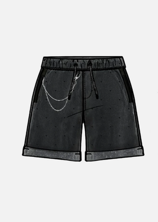 Ki Denim | BLACK STONE SHORTS