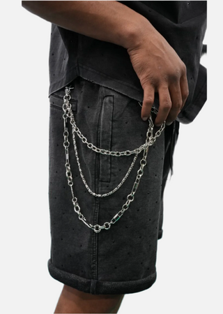 Ki Denim | BLACK STONE SHORTS