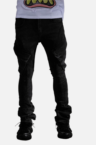Vicious | SIDE STONE CARGO FLARE DENIM PANT