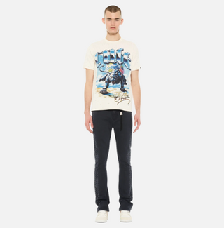 Cult Of individuality | Cult x El Alfa Premium Short Sleeve Crew Neck Tee "Panther" in Winter White
