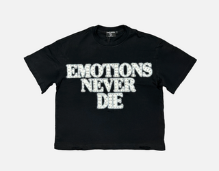 Mixed Emotion | Black ‘End’ Rhinestone Tee