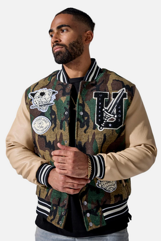 Jordan Craig | Life of Vice Varsity Jacket (Vintage Camo)