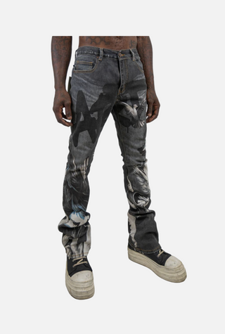 Armor Jeans | DIGITAL PRINT STACKED JEANS (Grey)