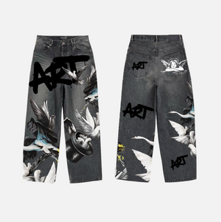 Armor Jeans | DIGITAL PRINT STACKED JEANS (Grey)